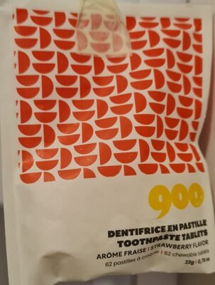 900.care dentifrice en pastilles fraise