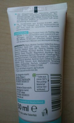 alverde Clear 2 in 1 Peelingmaske – Heilerde Bio-Grüntee