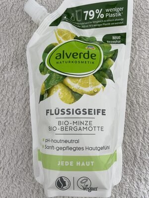alverde Flüssigseife Bio-Minze und Bio-Bergamotte Nachfüllbeutel