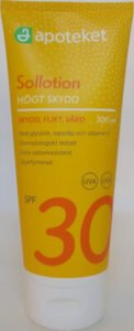 Apoteket Sollotion högt skydd SPF 30