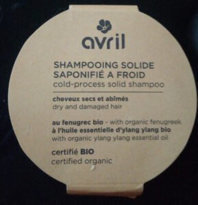 avril shampooing solide saponifié à froid