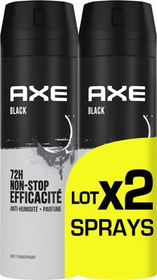 Axe Axe Anti-Transpirant Homme Black 72h Anti-Humidité 2x200ml