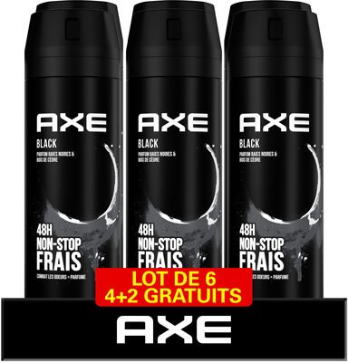 Axe AXE Anti-Transpirant Homme Black 72h Anti-Humidité Lot 6x200ml