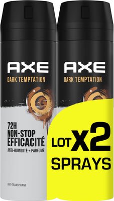 Axe Axe Anti-Transpirant Homme Dark Temptation 72h Anti-Humidité 2x200ml