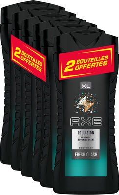 Axe AXE Collision Gel Douche Homme Cuir & Cookies Lot 4+2 offerts