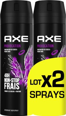 Axe AXE Déodorant Bodyspray Homme Provocation 48h Non-Stop Frais 2x200ml