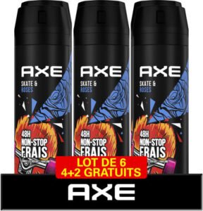 Axe AXE Déodorant Bodyspray Homme Skate & Roses 48 Lot 6x200ml GV
