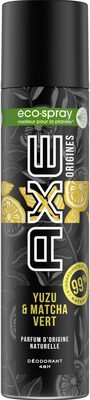 Axe Axe Déodorant Éco-Spray Origines Yuzu & Matcha Vert 85ml