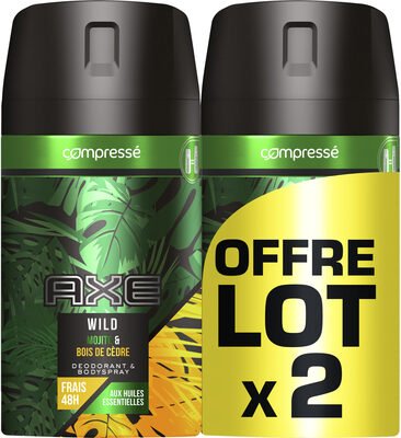 AXE AXE Déodorant Homme Bois de Cèdre Lot 2x100ml