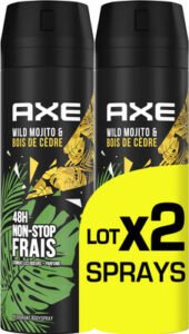 Axe AXE Déodorant Homme Spray 48h Fraîcheur Wild 2x200ml