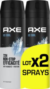 Axe Axe Déodorant Homme Spray Anti-Transpirant 72h Ice Cool 2x200ml
