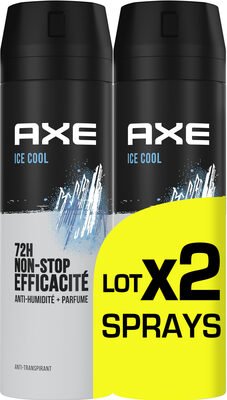 Axe Axe Déodorant Homme Spray Anti-Transpirant 72h Ice Cool 2x200ml