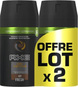 Axe AXE Déodorant Homme Spray Dark Temptation Compressé 100ml Lot de 2