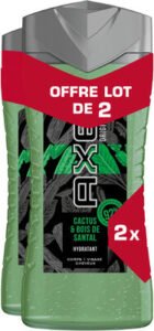 Axe AXE Gel Douche Homme 3en1 Cactus & Bois de Santal 2x250ml