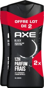 Axe Axe Gel Douche Homme Black 12h Parfum Frais 2x250ml