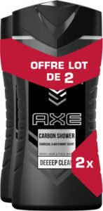 Axe AXE Gel Douche Homme Carbon 3en1 Lot 2x250ml