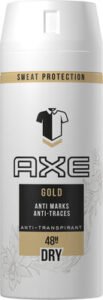 Axe AXE Gold Déodorant Homme Spray Antibactérien Dry Anti-Traces Protection 48H