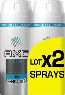 Axe AXE Ice Cool Déodorant Homme Anti Transpirant Homme Menthe Glaciale & Citron Spray Lot 2x150ml