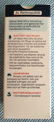 Balea, Balea Med, dm Ultra Sensitive mattierende 24h-Pflege (für unreine Haut)