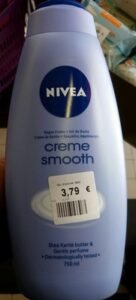Beiersdorf, Nivea Douche soin crème veloutée, au beurre de karité