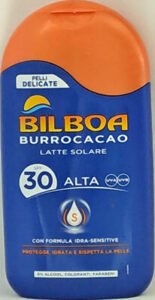 Bilboa Burrocacao Latte Solare. Pelli delicate. 30 SPF