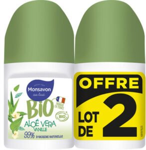 BIO, Monsavon MONSAVON BIO Déodorant Femme Bille Aloé Vera Vanille 2x50ml