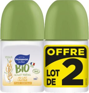 BIO, Monsavon Monsavon BIO Déodorant Femme Bille Lait d’Avoine 2x50ml