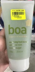 Boa, Botanics of Australia Soothing Foot Scrub with River Mint & Cane Sugar