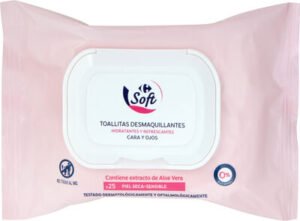 Carrefour Toallitas desmaquillantes cara y ojos piel seca-sensible