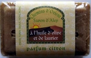 Chemins d’Orient Savon d’Alep à l’huile d’olive et de laurier parfum citron
