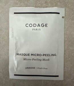 codage Paris masque micro-peeling