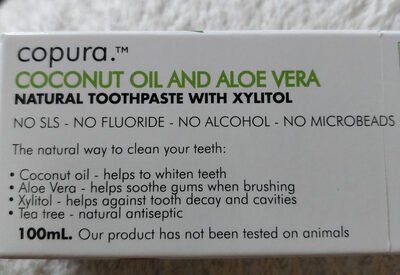 copura Dentifrice coconut oil and aloe vera
