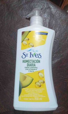 Crema corporal con vitamina E y palta humectacion diaria St. Ives.
