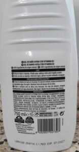deliplus GEL DE BAÑO – AVENA CON VITAMINA B3 (PIEL SENSIBLE)