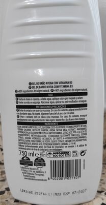 deliplus GEL DE BAÑO – AVENA CON VITAMINA B3 (PIEL SENSIBLE)