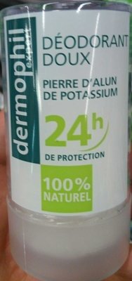 Dermophil Déodorant doux Pierre d’Alun de Potassium 24H