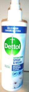 Dettol antibacterial spray & wear