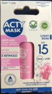 Eurosirel, Acty mask Lip balm rosa damascena e retinolo