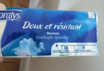 Floralys Mouchoirs quadruple épaisseur doux et résistant
