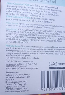 Gino-canesten Calm sabonete calmante em gel