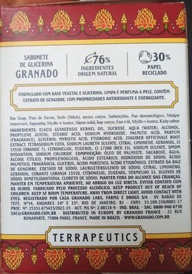 Granado, Granado Pharmácias Sabonete de Glicerina Extrato de Gengibre