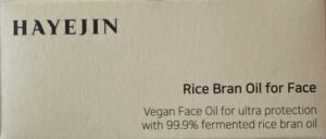 Hayejin Rice Bran Oil for Face