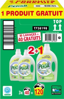 Henkel, Persil Persil Lessive Liquide Amande Douce 2l 40 Lavages Lot de 3