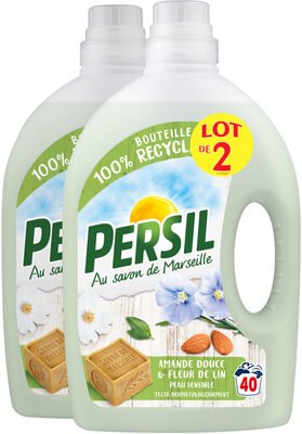 Henkel, Persil Persil Lessive Liquide Amande Douce 2l 40 Lavages Lot de 2