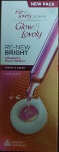 Hindustan Unilever Limited, Glow & Lovely Glow & LovelyGlow & Lovely Re-New Bright Advanced Multi Vitamin Serum in Cream