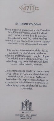 House of 4711 no 4711 Remix Cologne Anniversary Edition