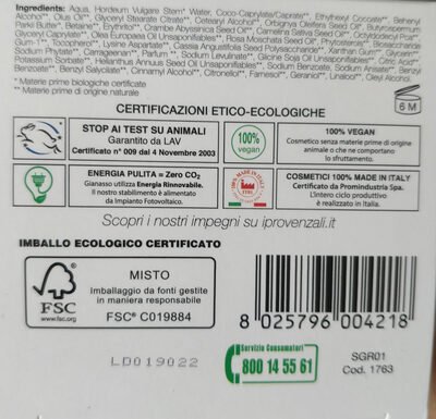 I Provenzali Crema viso 24 h biologica nutriente