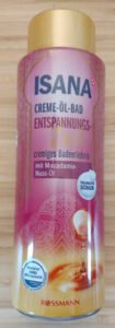 Isana, Rossmann CREME-ÖL-BAD ENTSPANNUNGS-Zeit cremiges Badeerlebnis mit Macadamia-Nuss-Öl