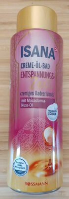 Isana, Rossmann CREME-ÖL-BAD ENTSPANNUNGS-Zeit cremiges Badeerlebnis mit Macadamia-Nuss-Öl