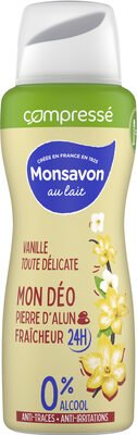 Jx F, Mondavon, Monsavon Monsavon Déodorant Femme Spray Compressé Vanille Toute Délicate 100ml